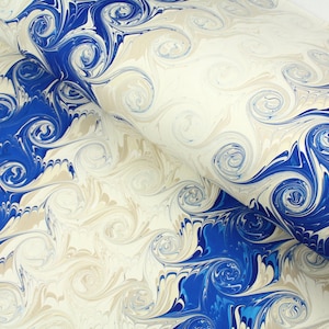 Hand marbled A2 paper sheets | Crafted original marbling | Genuine decorative paper for scrapbooking, bookbinding, card making, crafting