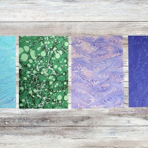 A4 marbled paper pack craft 20 mixed printed designs decorative patterns bundle scrapbooking, cardmaking, collage and other paper crafts image 5