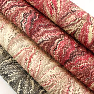 Black gold red hand marbled paper sheets A2 | Genuine marbling metallic decorative paper scrapbooking, bookbinding, card making, paper craft