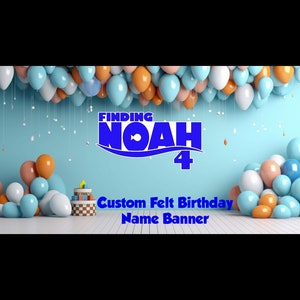 Custom Felt Birthday Name Banner | Finding Nemo Inspired