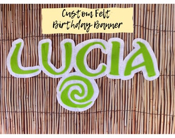 Custom Felt Birthday Name Banner | Moana Inspired