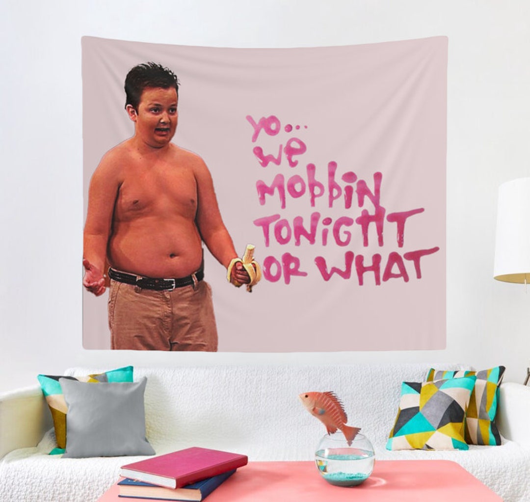Gibby Mobbin or What Wall Tapestry, Gibby From Icarly Wall Tapestry