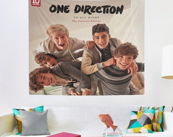 One Direction Up All Night Tapestry, Hostel Dorm Decor, One Direction Wall Hanging, One Direction Up All Night Tapestry Gift Idea For Fans