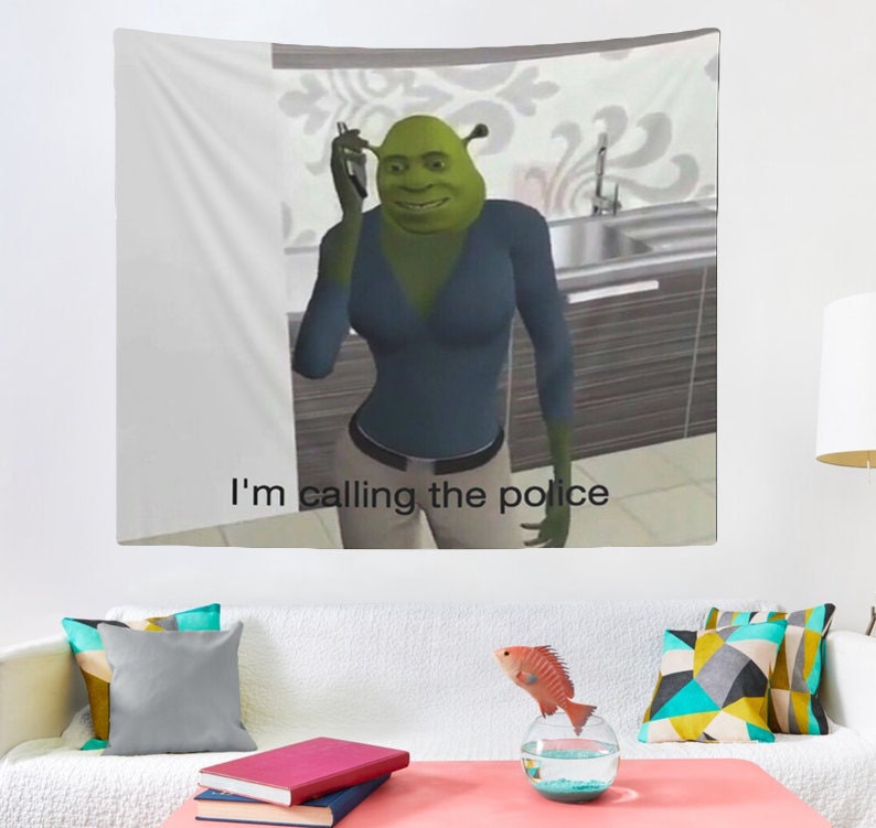 LWIEF Shrek Meme Tapestry Meme Tapestries 29x38in Funny Tapestrys Aesthetic  Dorm Backdrop Party Decorations For College Dorm Bedroom Art Poster