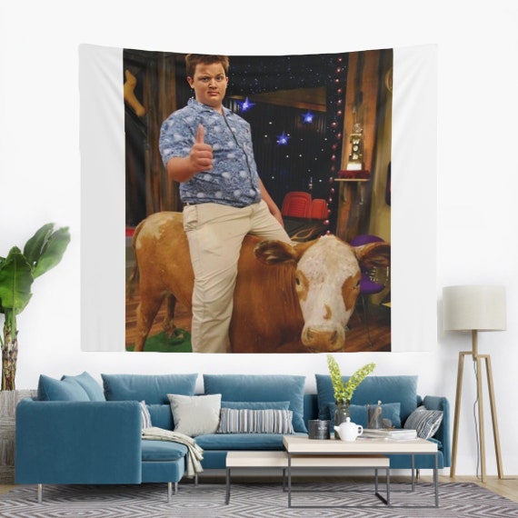 Cowboy Gibby Wall Tapestry Gibby College Room Hostel Dorm Decor Funny Cowboy Gibby Meme Wall Hanging Cowboy Gibby Tapestry Gift Idea Etsy Australia