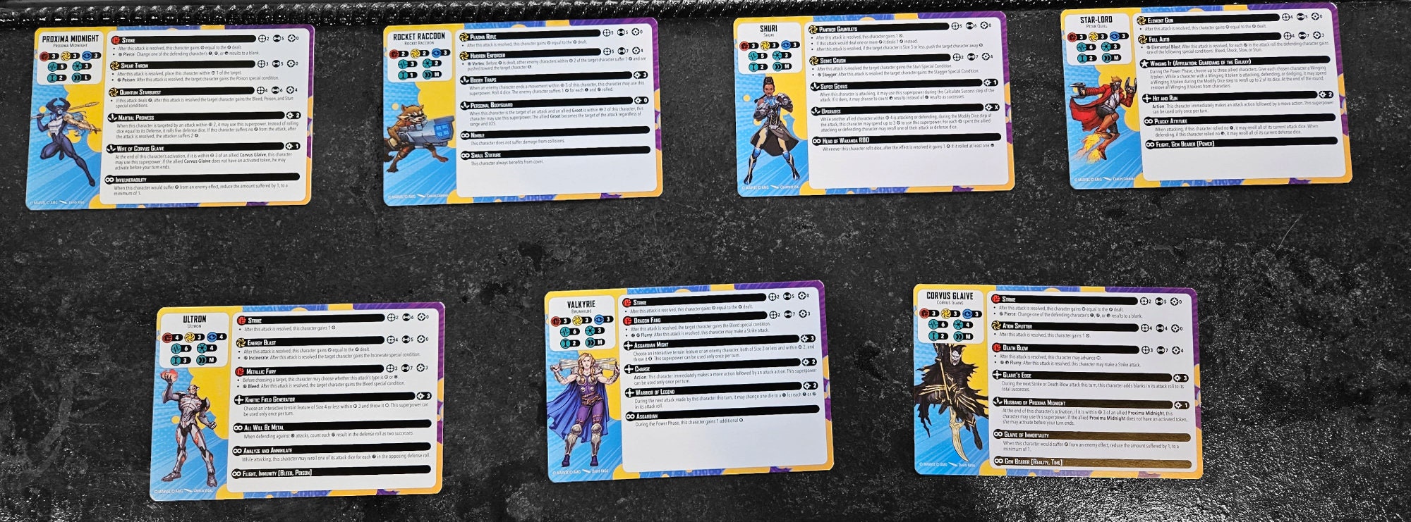 Marvel Crisis Protocol Card Pack 2 2021 Character Cards Update / Errata ...