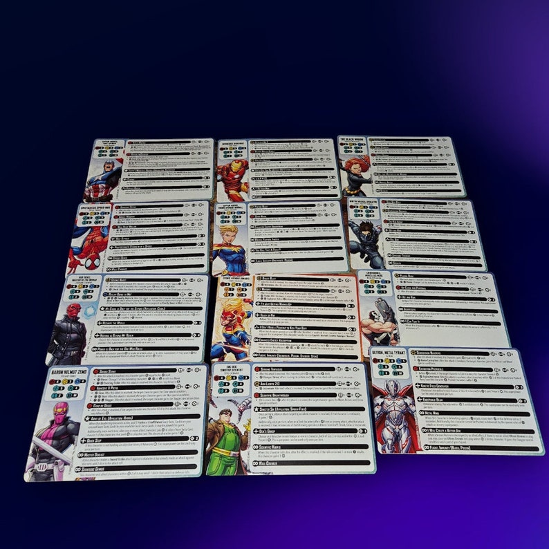 Lot de 3 cartes Marvel Crisis Protocol 68 cartes incluses Cartes personnages MCP au format horizontal image 9