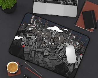 Persona 5 Desk Mat: Nighttime Tokyo Cityscape Gaming Mat