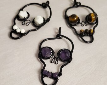 JEWEL'D SKULL PENDANTS