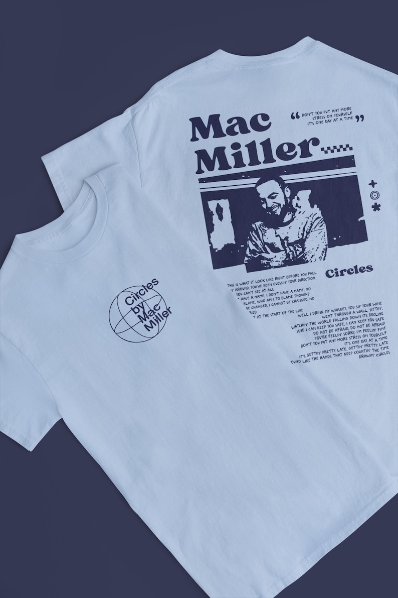 Mac Miller Circles T shirt ~ Mac Miller Merch ~ Vintage Style Rap T shirt ~ Gift for him ~ Gift for her ~ Mac Miller Inspired image 6