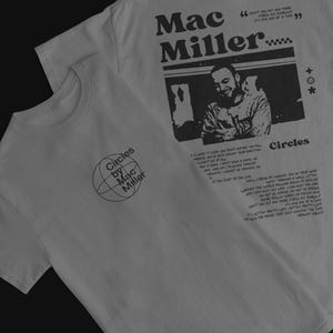 Mac Miller Circles T shirt ~ Mac Miller Merch ~ Vintage Style Rap T shirt ~ Gift for him ~ Gift for her ~ Mac Miller Inspired image 3