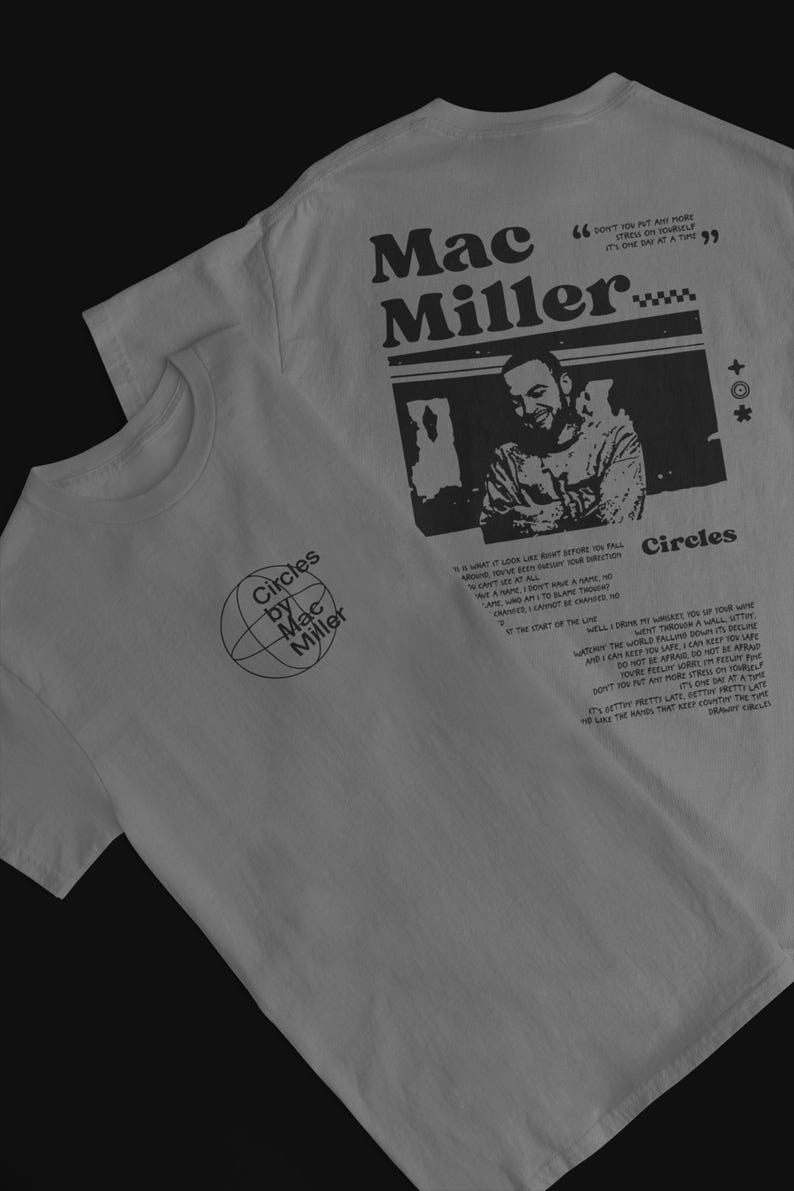Mac Miller Circles T shirt ~ Mac Miller Merch ~ Vintage Style Rap T shirt ~ Gift for him ~ Gift for her ~ Mac Miller Inspired image 3