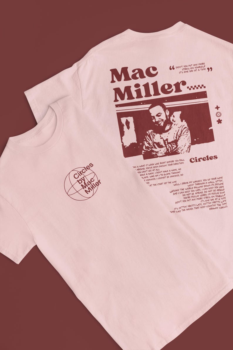 Mac Miller Circles T shirt ~ Mac Miller Merch ~ Vintage Style Rap T shirt ~ Gift for him ~ Gift for her ~ Mac Miller Inspired image 5