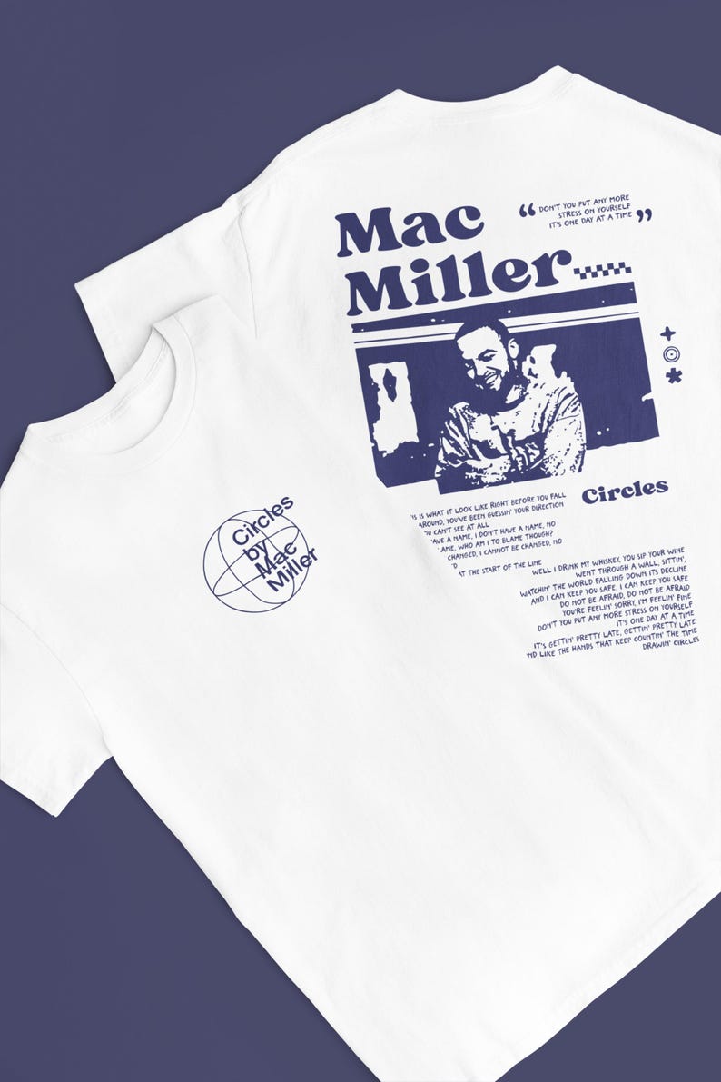 Mac Miller Circles T shirt ~ Mac Miller Merch ~ Vintage Style Rap T shirt ~ Gift for him ~ Gift for her ~ Mac Miller Inspired image 8