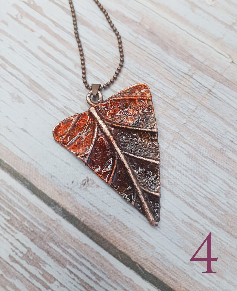 Copper Pendant Copper Oak Leaf Gift for Her Copper Leaf Etsy
