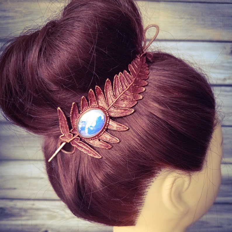 Hair Wedding Accessories, Copper Hair Brooch Pin, Hair Bun Holder, Hair
