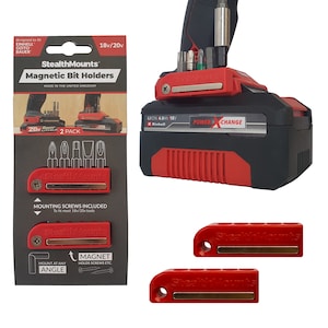 Bauer Tools compatible Magnetic Bit Holder for Drills / Impact Driver Tools by StealthMounts | 2-Pack | STRONG ABS Injection-Moulded Plastic