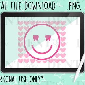 Dental Smile Valentines Day SVG, Dental png, camisa dentária diy, download digital, artesanato odontológico, presentes odontológicos diy, arquivos cortados, clip art