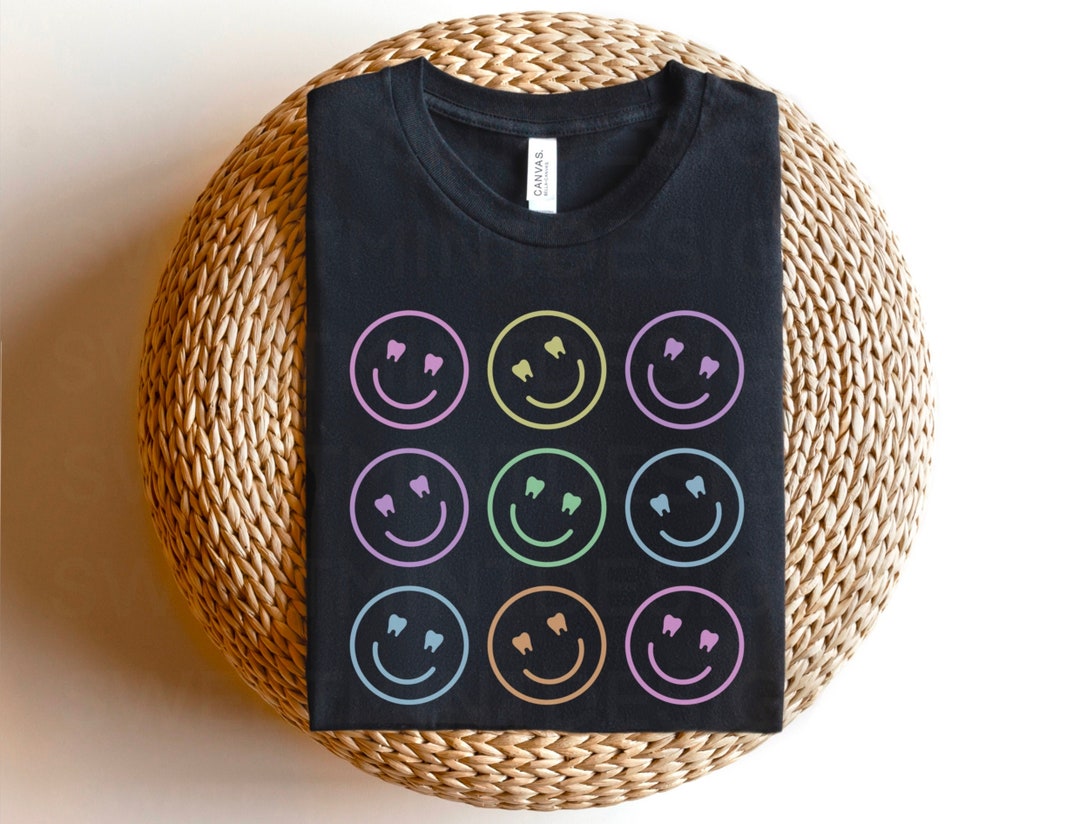 Dental Smiley T Shirt Dental Apparel Dentist Hygienist Etsy