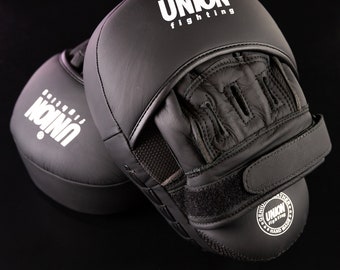 UNION fighting Focus Mitts Boxing Martial Arts Muay Thai Cow Hide Leather