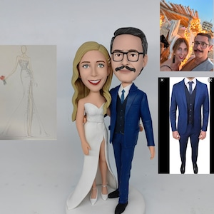 custom bobblehead, Personalized, birthday gift, figurine , cake top , figurine from photo, couple,wedding cake topper,bride and groom