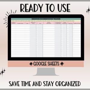 Editable digital student behavior tracker template for teachers