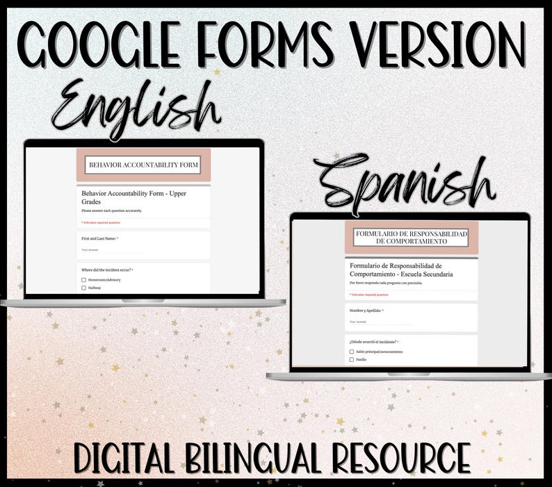 Middle and High School Behavior Accountability Form | Digital and ...