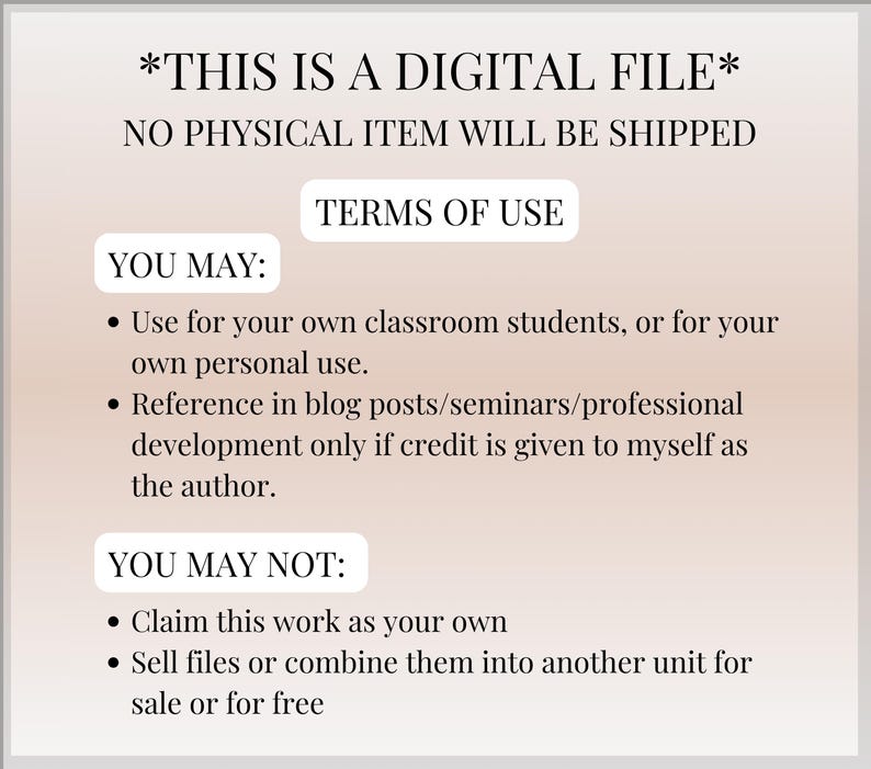 Digital File Terms of Use | Instant Download | Personal Use Only | Fun, Editable, and Printable End-of-Year Classroom Awards for Teachers