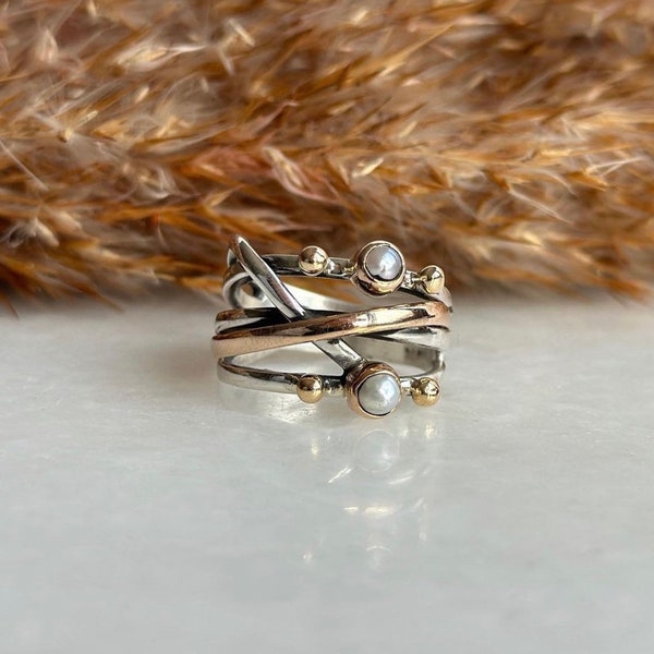 Mother of Pearl Cross Rings – Etsy