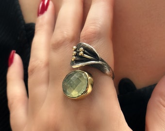 Saphir Stein Silber Ring, Saphir Sterling Silber Ring, 925 Sterling Edelstein Silber Ring, Einzigartige Ring, Mutter von Saphir Ring