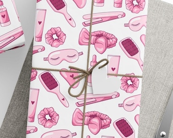 Skönhetsvårdstillbehör Presentpapper, Rosa hantverksmaterial, Dekorationer för flickfödelsedagsfest, Tjejfest