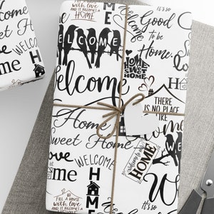 Rotolo di carta da regalo per agenti immobiliari, carte da regalo per la casa, rotolo di carta da regalo per i primi proprietari di casa, rotolo di carta da regalo Gome