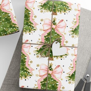 Whimsical Christmas Wrapping Paper, Festive Gift Wrap, Coquette Holiday Decor, Eco-Friendly Wrapping, Christmas Party Supplies, Seasonal image 5