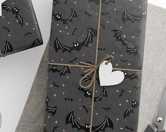 Fledermaus Geschenkpapier, Halloween Fledermaus Geschenke Geschenkpapierrolle, Fledermaus Geburtstagsgeschenke Papierrolle