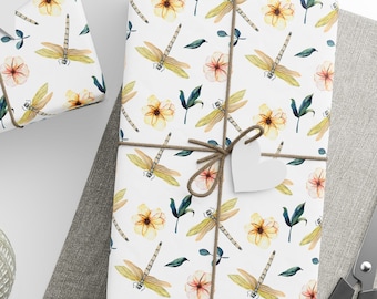 Dragonfly Wrapping Papers, Dragonfly Gifts Wrapping Paper, Dragonfly Birthday Gift Wrapping Paper Roll