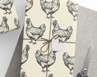 Hen Wrapping Papers, Chicken Gifts Wrapping Paper Roll, Chicken Gifts Wrapping Paper, Chicken Birthday Gifts Wrapping Paper