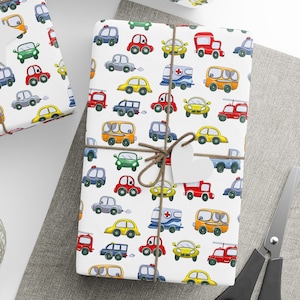Carte da regalo per auto, carta da regalo per auto carine, rotolo di carta da regalo per compleanno auto
