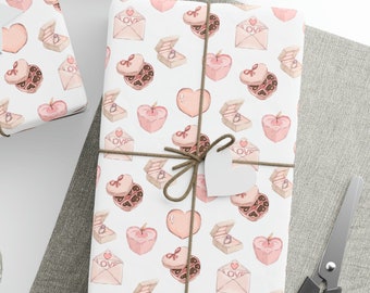 Proposal Wrapping Paper Roll, Love Gifts Wrapping Paper, Valentine's Day Gift Wrapping Paper Roll