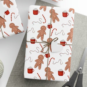 Carta da regalo per pan di zenzero, carta da regalo per regali di pan di zenzero di Natale, carta da regalo per pan di zenzero e bastoncini di zucchero di Natale