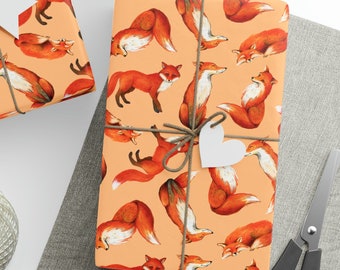 Fox Wrapping Paper Roll, Fox Gifts, Fox Gift Wrapping Paper, Fox Birthday Gift Wrapping Paper
