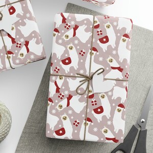 Llama Wrapping Paper Roll, Christmas Llama Gift Wrapping Paper, Festive Llama Gift Wrapping Paper