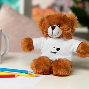 Te Amo / I Love You in Spanish Stuffed Animals with Tee, Spanish Gifts, Spain Gifts, Mexico Gifts, Puerto Rico Gifts, Argentina Gifts