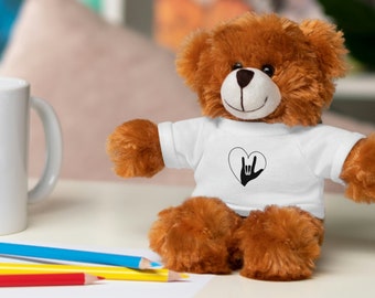 I Love You in ASL Language Stuffed Animals with Tee, Asl Language I love You Sign Gift