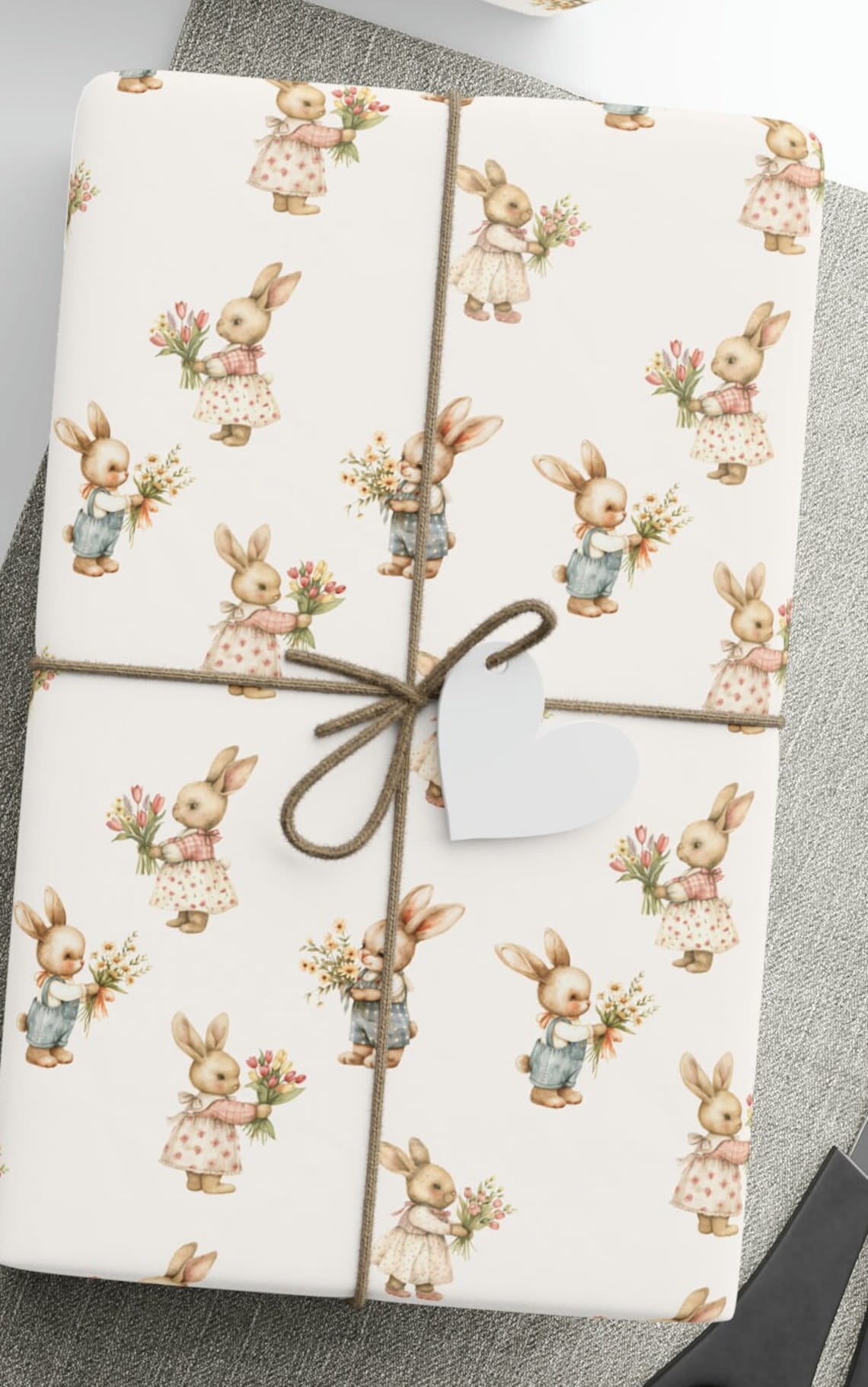Easter Bunny Wrapping Papers, Bunny Rabbit Wrapping Paper, Easter ...