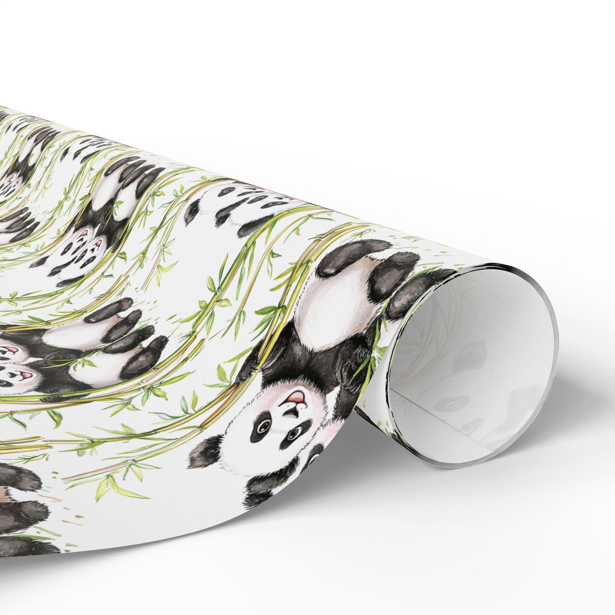 Panda Wrapping Paper Roll, Panda Birthday Gift Wrapping Paper Roll ...