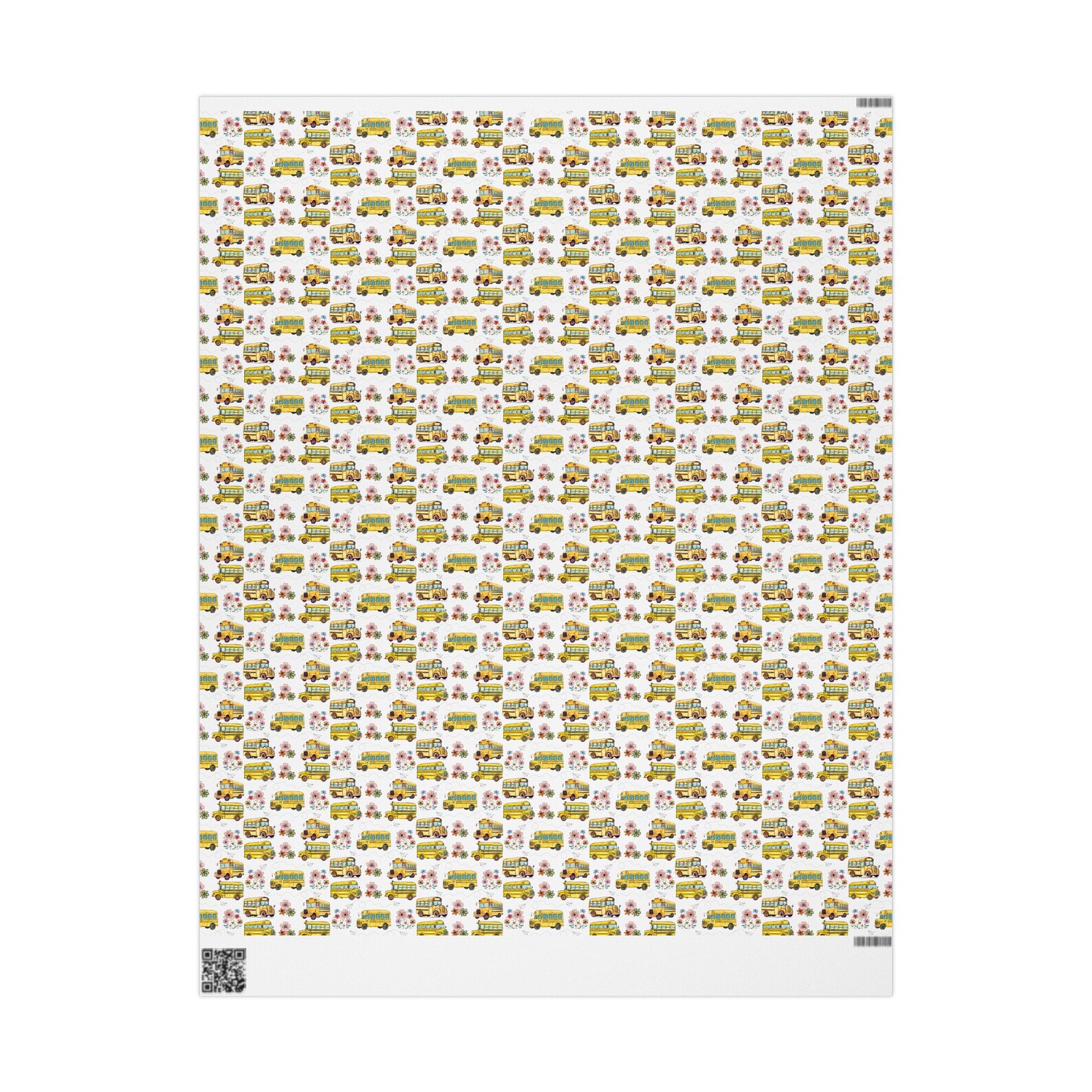 School Bus Wrapping Papers, Back to School Gifts Wrapping Paper Roll ...