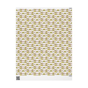 School Bus Wrapping Papers, Back to School Gifts Wrapping Paper Roll ...