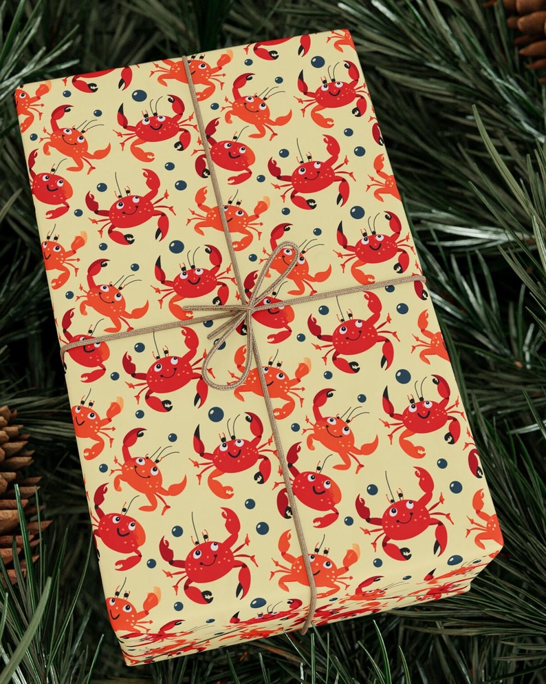 Crab Gift Wrapping Paper Roll, Crabs Gifts, Cute Crabs Gift Wrapping