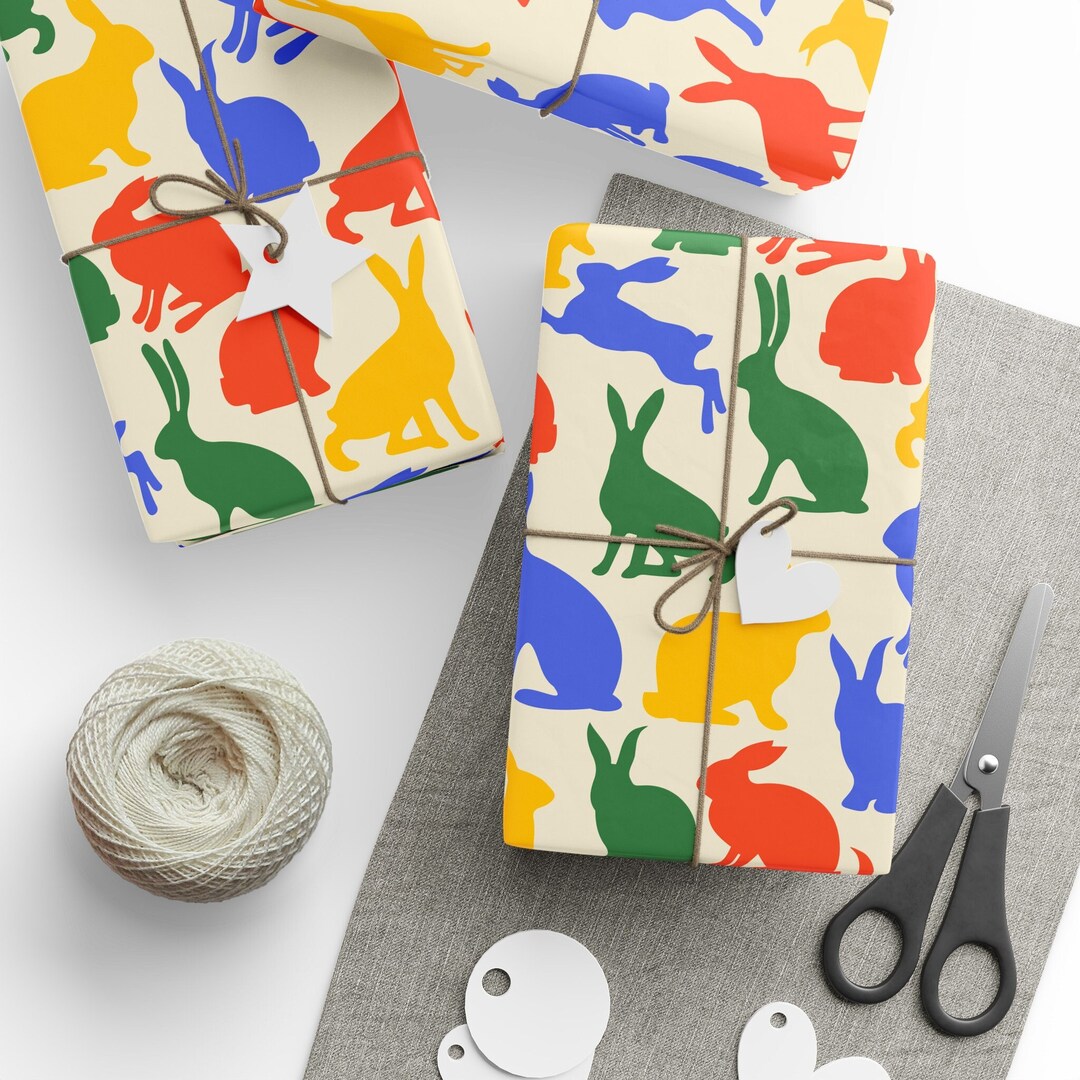 Bunny Wrapping Papers, Bunny Rabbit Gift Wrapping Paper Roll, Rabbit ...
