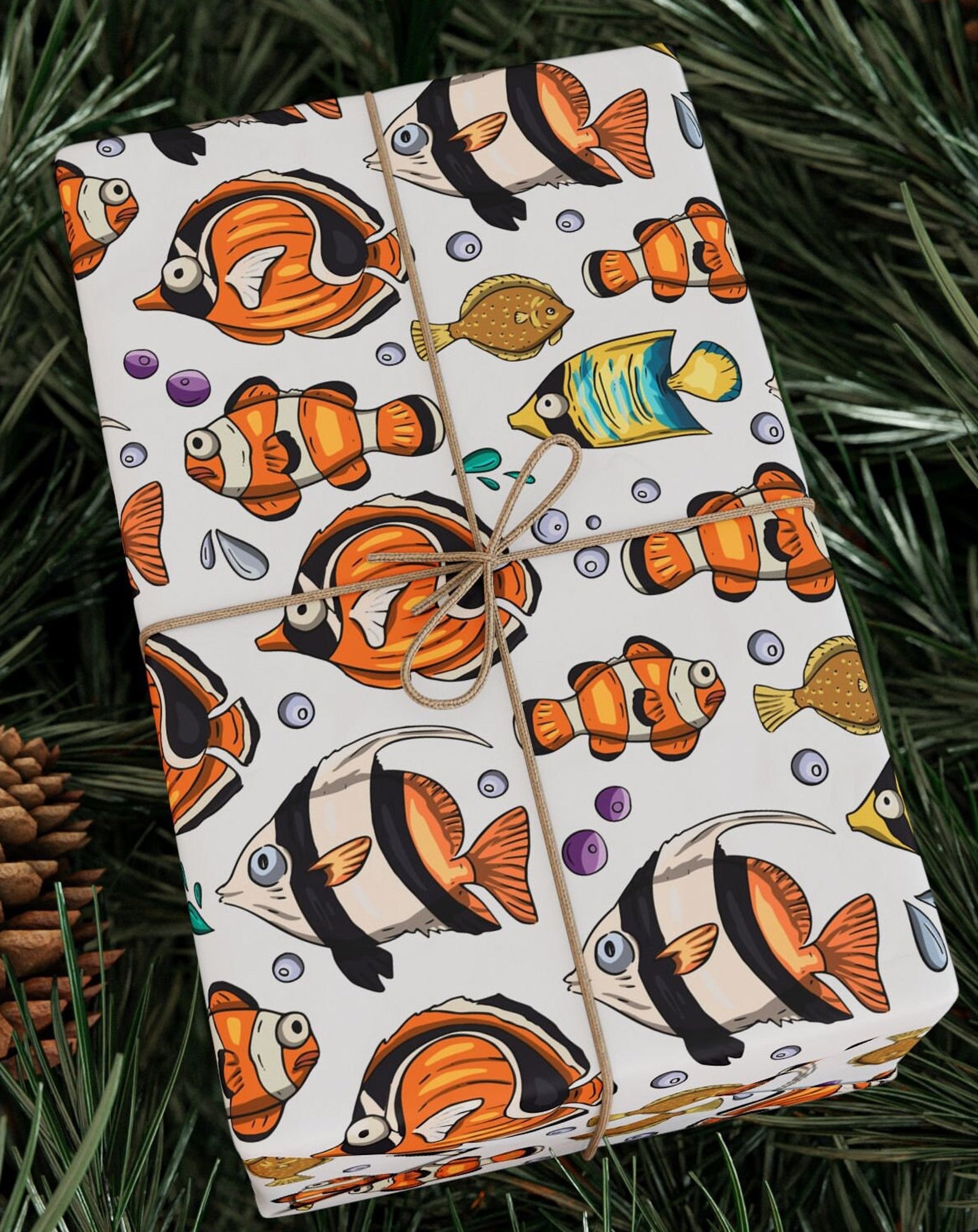 Fish Wrapping Papers, Fish Gifts Wrapping Paper Roll, Fish Party Gifts ...